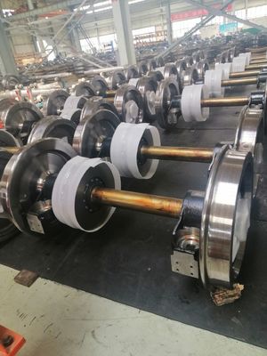 Bogie Locomotive Train Wheels , Rail Wheel Set ER7 ER8 ER9 Material