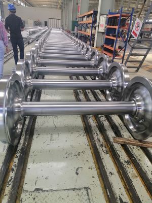 Bogie Locomotive Train Wheels , Rail Wheel Set ER7 ER8 ER9 Material