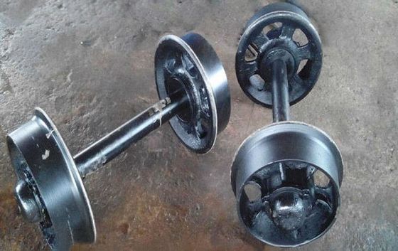 Mining Car Use Railway Wheel Set For 762mm Track Gauge ISO Certificate